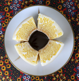 シェアして食べるバウムクーヘン